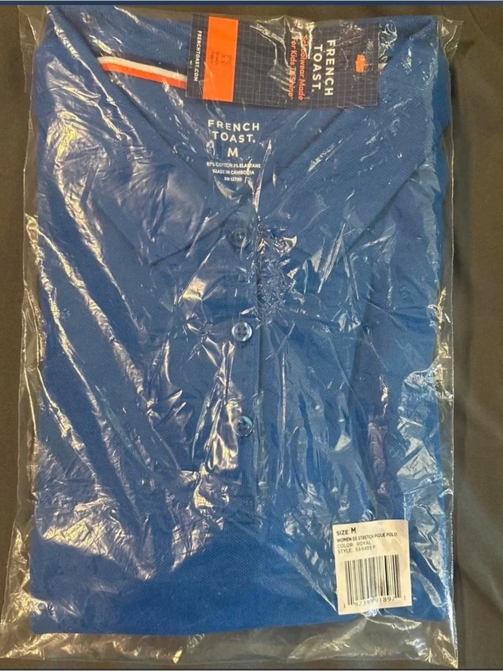 French Toast womens Blue Polo Shirt